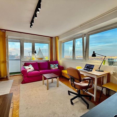 Super Apartment Yellow 2X Metro Fast Wifi 1 Gbs Netflix Panorama Miasta Warsaw Exterior photo